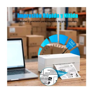 IMPRESORA PORTATIL ETIQUETA BLUETOOT USB +SOPORTE BLANCO - 4