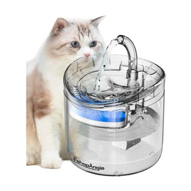 FUENTE PARA GATO BEBEDERO PARA MASCOTA ACRILICO TRANSPARENTE - 1
