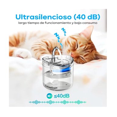 FUENTE PARA GATO BEBEDERO PARA MASCOTA ACRILICO TRANSPARENTE - 4