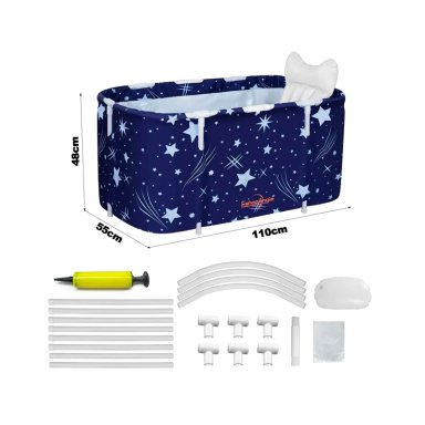 BAÑERA PLEGABLE PORTATIL ADULTOS Y NIÑOS BALDE SPA 110×55CM - 7