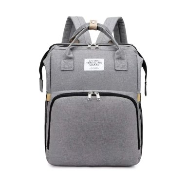 BOLSA MOCHILA DE PAÑALES PARA MAMA CAMA DE BEBE  PLEGABLE - 2