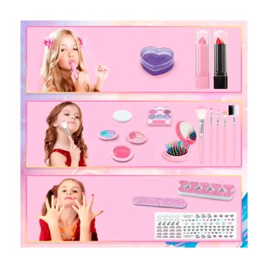 KIT DE MAQUILLAJE PARA NIÑAS JUGUETE COSME TICOS - 3