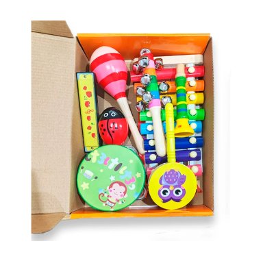 SET 8 INSTRUMENTO MUSICALES MONTESSORI MADERA PARA NIÑOS - 2