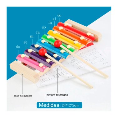 SET 8 INSTRUMENTO MUSICALES MONTESSORI MADERA PARA NIÑOS - 3