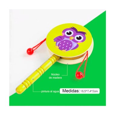 SET 8 INSTRUMENTO MUSICALES MONTESSORI MADERA PARA NIÑOS - 8