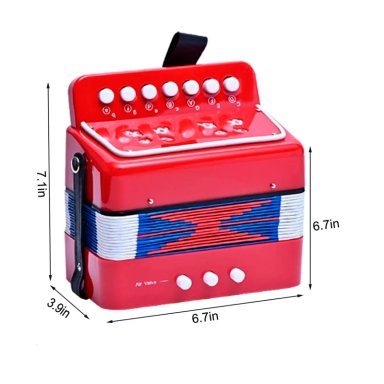MINI ACORDEON DE JUGUETE PARA NIÑOS 7 NOTAS - 5