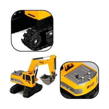 EXCAVADORA RC CONTROL REMOTO 1:24 JUGUETE RECARGABLE - 3