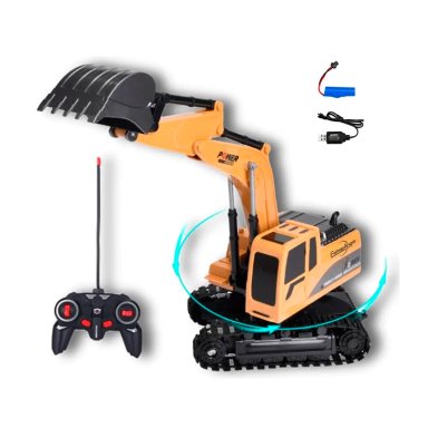 EXCAVADORA RC CONTROL REMOTO 1:24 JUGUETE RECARGABLE - 4