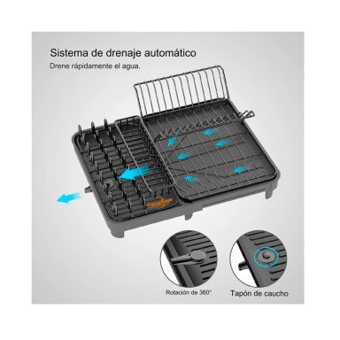 ESCURRIDOR DE PLATOS PLEGABLE SECAPLATOS PARA COCINA - 4