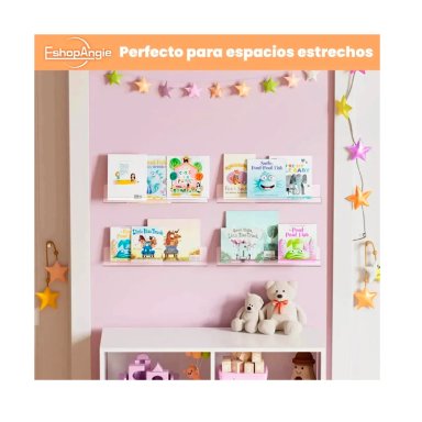 4 REPISAS FLOTANTES ESTANTES FLOTANTES DE ACRILICO GENE RICA TRANSPARENTE - 2
