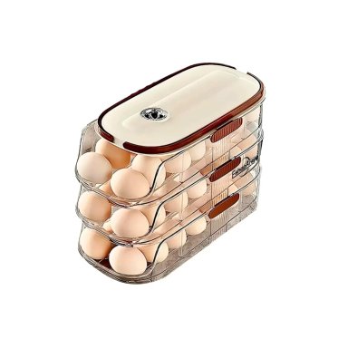 ORGANIZADOR DE HUEVO AUTOMATICO 3 NIVELES DISPENSADOR - 1