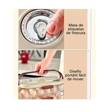 ORGANIZADOR DE HUEVO AUTOMATICO 3 NIVELES DISPENSADOR - 4