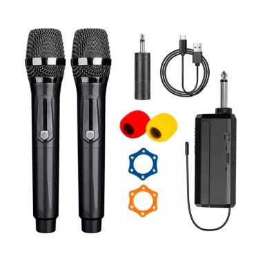 MICROFONO INALAMBRICO PROFESIONAL KARAOKE KIT 2PCS - 1