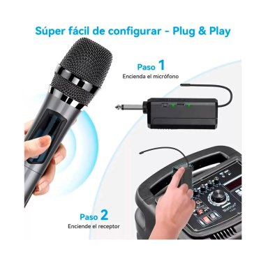 MICROFONO INALAMBRICO PROFESIONAL KARAOKE KIT 2PCS - 5