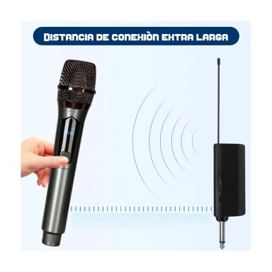 MICROFONO INALAMBRICO PROFESIONAL KARAOKE KIT 2PCS - 7