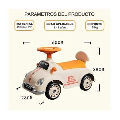 CORREPASILLOS AUTO ANDADOR INFANTIL CON SONIDO - 6