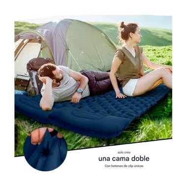 COLCHON INFLABLE PLEGABLE PORTATIL PARA ACAMPAR COLCHONETA - 5