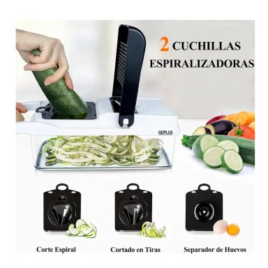 PICADOR DE VERDURAS MULTIFUNCIONAL 26 PIEZAS MANDOLINA RALLA - 4