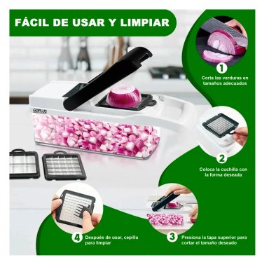 PICADOR DE VERDURAS MULTIFUNCIONAL 26 PIEZAS MANDOLINA RALLA - 5