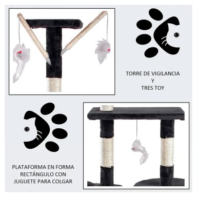 RASCADOR TIPO ARBOL PARA GATOS - 5 NIVELES INTERACTIVO - 7