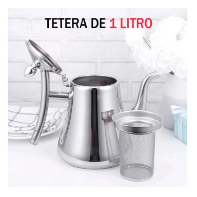 TETERA INFUSOR ACERO INOXIDABLE PARA TE  Y INFUSIONES 1 LITRO - 2