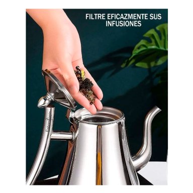 TETERA INFUSOR ACERO INOXIDABLE PARA TE  Y INFUSIONES 1 LITRO - 5