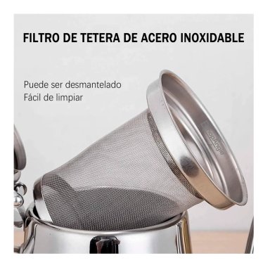 TETERA INFUSOR ACERO INOXIDABLE PARA TE  Y INFUSIONES 1 LITRO - 8