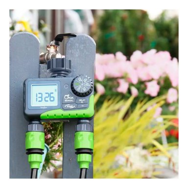 PROGRAMADOR RIEGO AUTOMATICO CONTROLADOR DIGITAL 2 ZONAS - 4