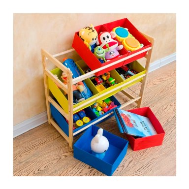 ESTANTE INFANTIL ORGANIZADOR DE JUGUETES REPISA 64X28.5X60CM - 6