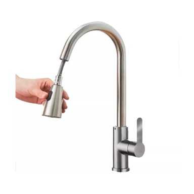 LLAVE GRIFO MONOMANDO LAVAPLATOS EXTENSIBLE NIQUEL - 2