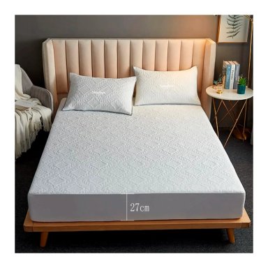 CUBRE COLCHON 2 PLAZAS PROTECTOR DE MANCHA IMPERMEABLE - 12