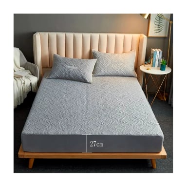 CUBRE COLCHON 2 PLAZAS PROTECTOR DE MANCHA IMPERMEABLE - 5