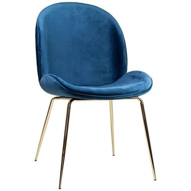 SILLA BETTLE GOLD COLOR AZUL - 1