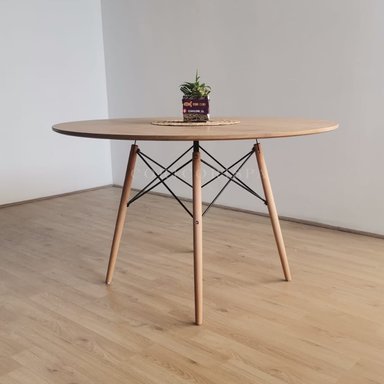 COMEDOR MESA WOOD 100CM + 4 SILLAS TULIP NEGRO - 3