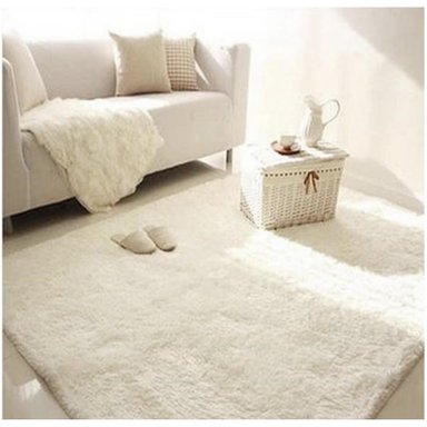 ALFOMBRA SHAGGY PELUDAS BLANCO 150 X 200 CM - 1