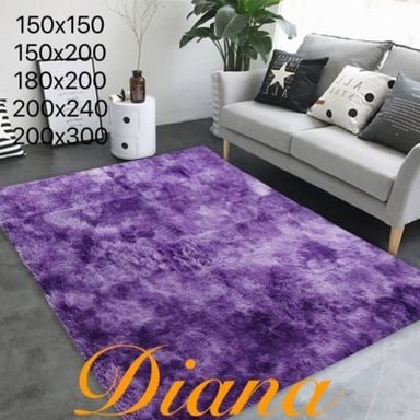 ALFOMBRA SHAGGY PELUDA MORADO JASPEADO 200 X 300 CM - 1