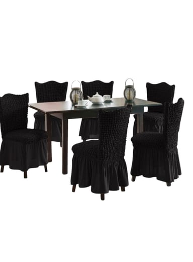 FUNDA SILLA TURCAS PACK 6 UNDS T2 NEGRO - 1