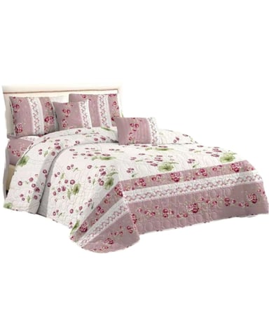 CUBRECAMA 2 PLAZAS ALGODÓN MULTICOLOR QUILT PRIMAVERA VERANO Y9 - 3