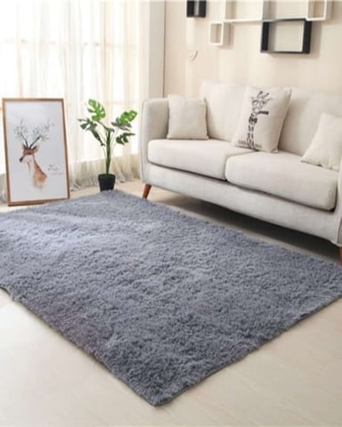ALFOMBRA PELUDA 150X200 GRIS - 1