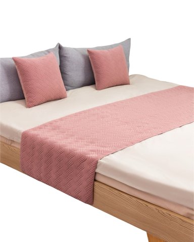 PIECERA DE CAMA DECORATIVA MODELO PLUSH ROSADO - 2