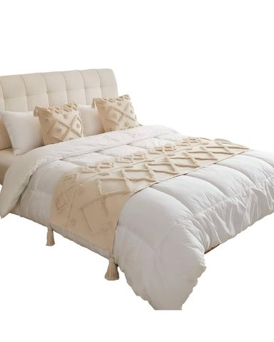 JUEGO DE PIECERA DE CAMA CON 2 FUNDAS MODELO BOHO - 3