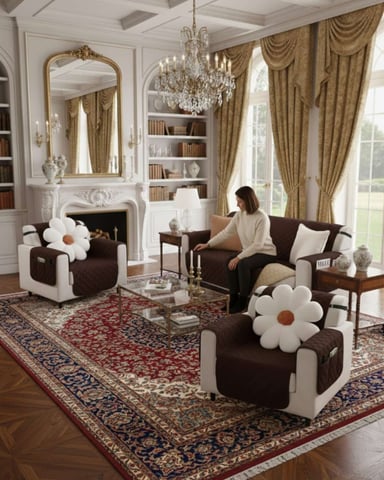 JUEGOS 3+1+1 DE CUBRE SILLON REVERSIBLES CON BOLSAS - 2