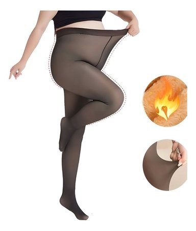PACK DE 2 PANTYS EFECTO PIEL MUJER PARA INVIERNO CON FORRO - 2