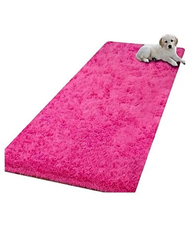 ALFOMBRA PELUDA PASILLERA LIVIANA 70X150 ULTRA SUAVE FUCSIA - 2