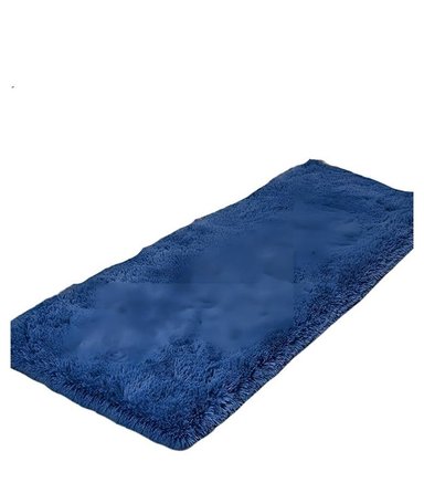 ALFOMBRA PELUDA PASILLERA LIVIANA 70X150 ULTRA SUAVE AZUL - 2
