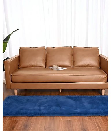ALFOMBRA PELUDA PASILLERA LIVIANA 70X150 ULTRA SUAVE AZUL - 5