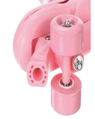 PATINES AJUSTABLES 4 RUEDAS NIÑA ROSADO TALLA M 35-38 - 4