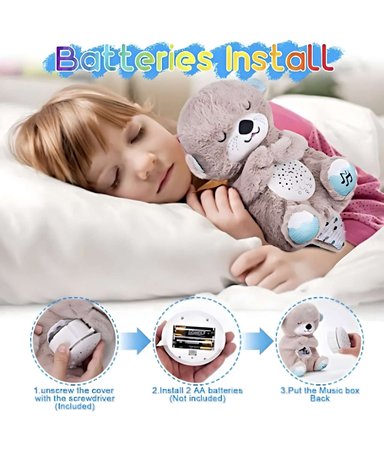 NUTRIA PELUCHE ESPANTACUCO PARA BEBES O NIÑOS BEIGE - 2