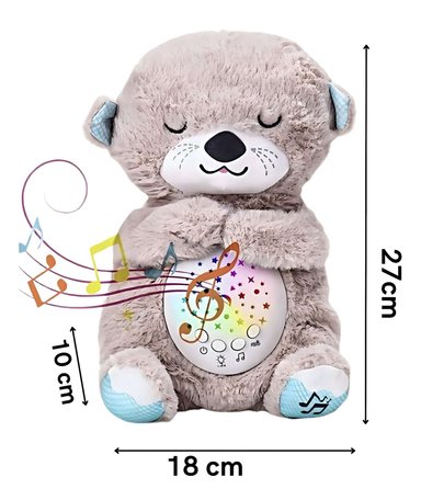 NUTRIA PELUCHE ESPANTACUCO PARA BEBES O NIÑOS BEIGE - 3