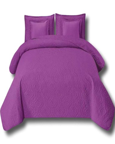 CUBRECAMA 9 PIEZAS 2 PLAZAS QUILT MAS SABANAS MAS CORTINA DE TELA - 1